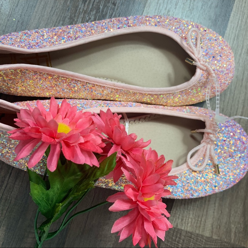 Pink sparkly shoes
